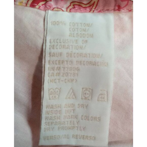 Tommy Hilfiger Shirt‎ Ladies 6 Pink Paisley Midi Y2K Legally Blonde - Picture 7 of 8